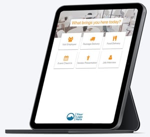 Visitor management system kiosk