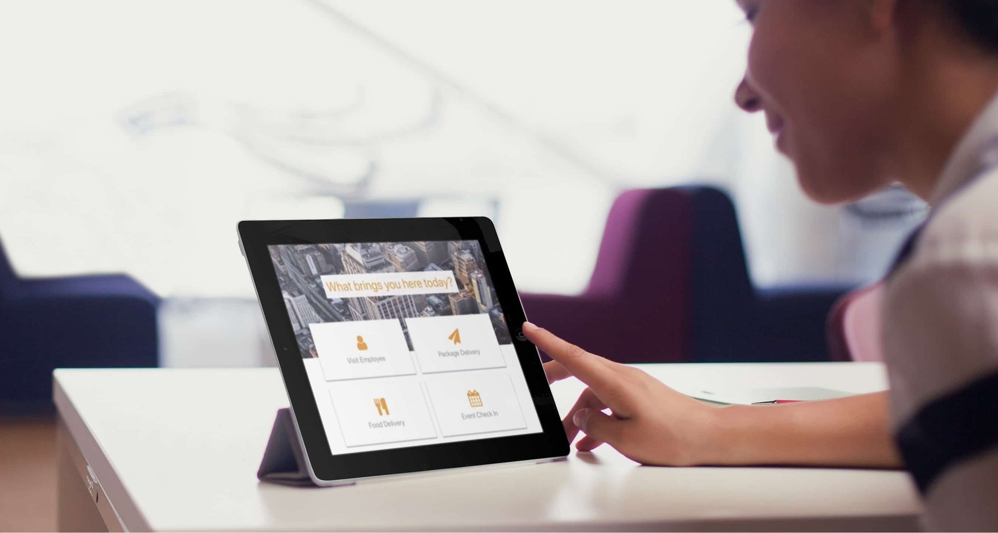 black-ipad-mockup-featuring-a-girl-at-an-office-lounge-min