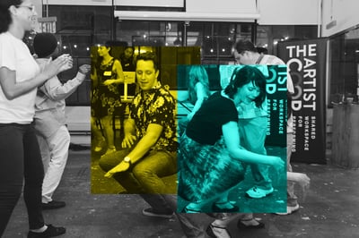 Performing live arts in a coworking space