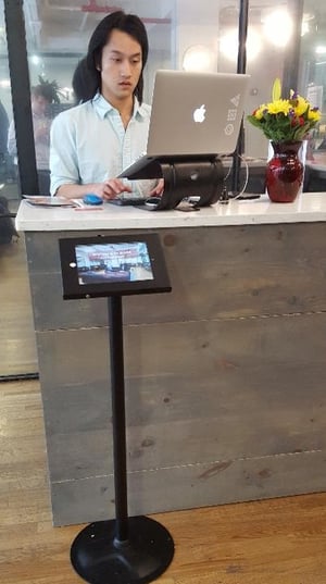 Visitor check-in apps at Bond Collective