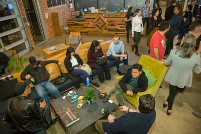 Networking event at a coworking space