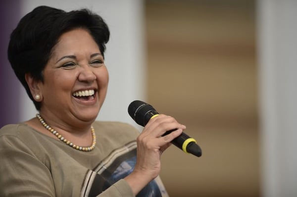 Greetly digital reception app features Indra Nooyi