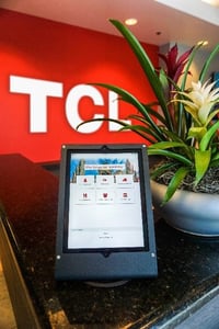 Modern reception management software at TCL office