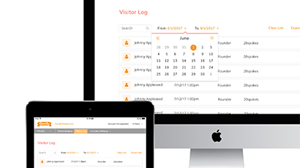 Cloud-based visitor management system logbook