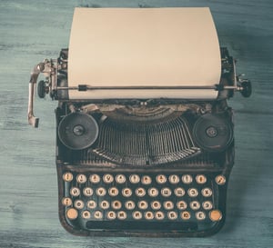 Visitor management software replaces an old fashioned typewriter