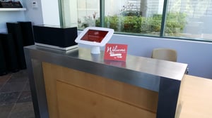 Visitor using a digital sign-in app