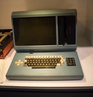 Old fashioned desktop computer terminal