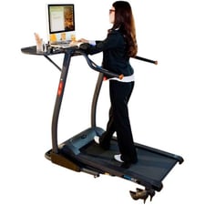 Lady working on treadmill desk