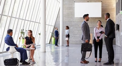 Reception area of a modern office