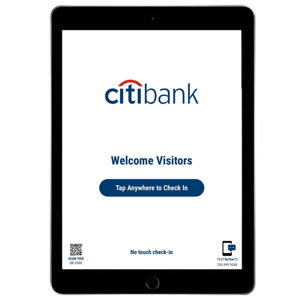 Kiosk sign in software user interface