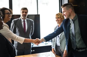 A strong handshake is part of a great first impression