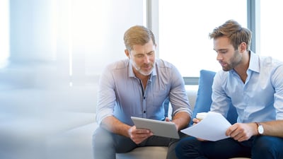 Millennial coworkers and his professional mentor