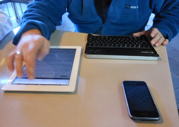 Employee using multiple productivity apps at once