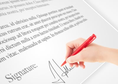 Visitor electronically signing a legal document using visitor check in software