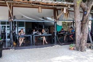 Beach front coworking in Thailand