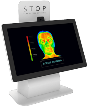 Thermal temperature scanning visitor management system