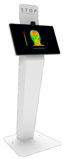 Temperature scanning visitor management system