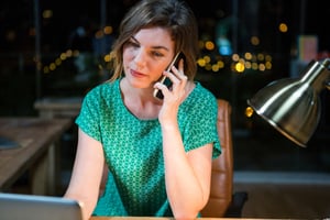 Receptionist is multi-tasking and not helping visitors