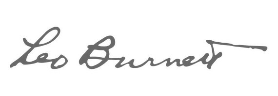 creative services Leo Burnett, greyscale logo