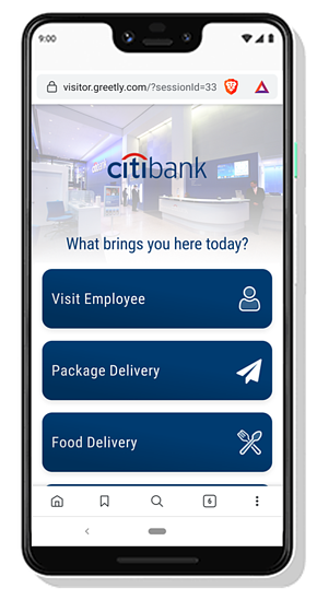 Contactless visitor check-in app Contactless visitor check-in app