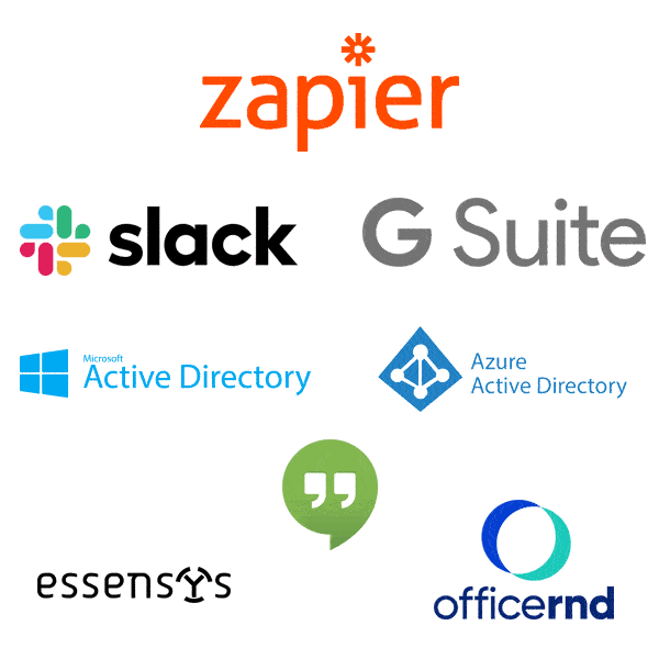 Integrations with G Suite, Active Directory, Zapier, and many more