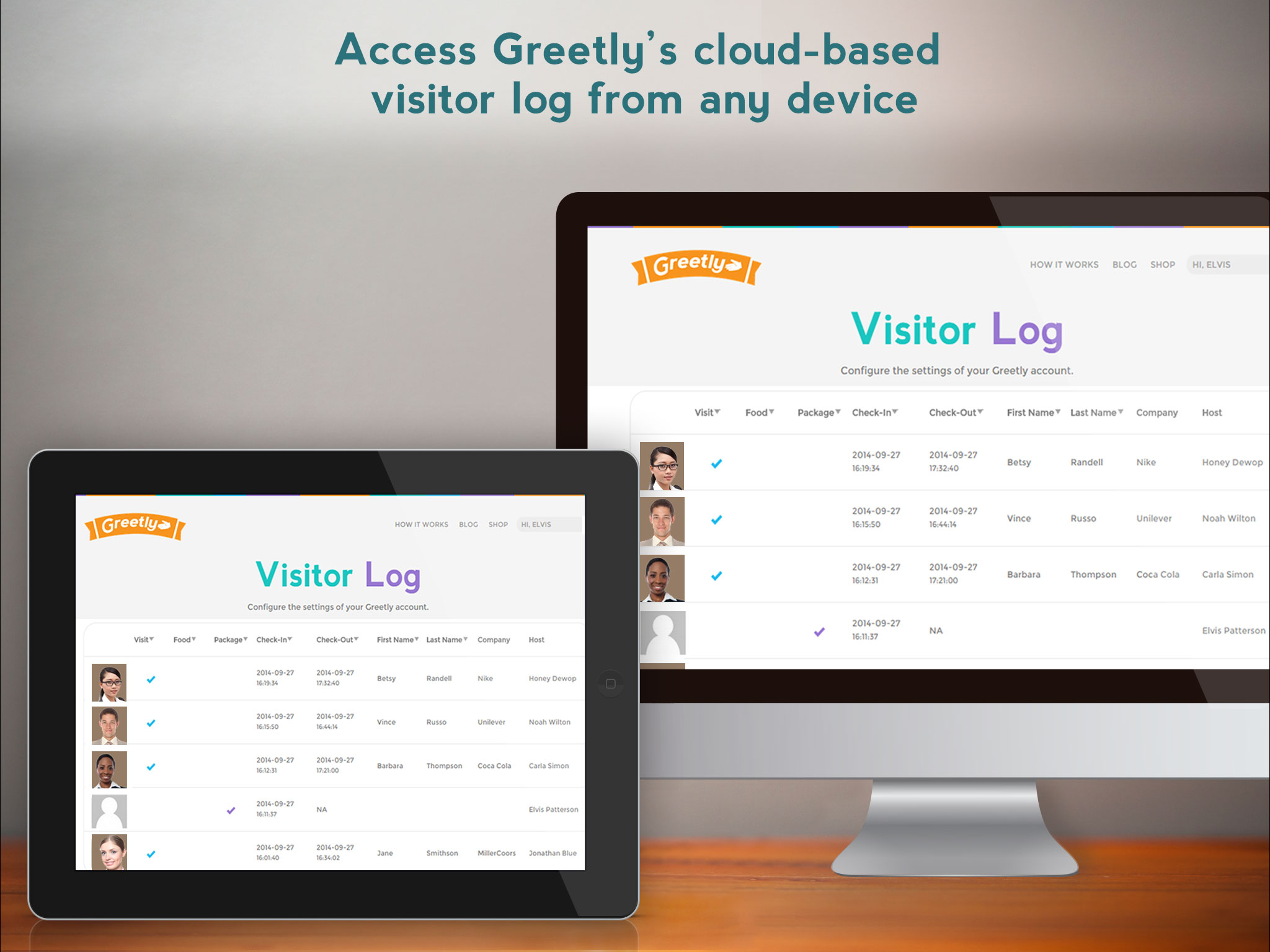 Viewing a digital visitor logbook