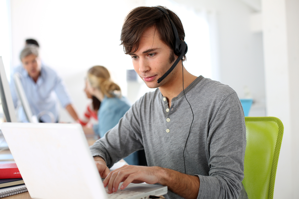 Office worker using an eSignature app