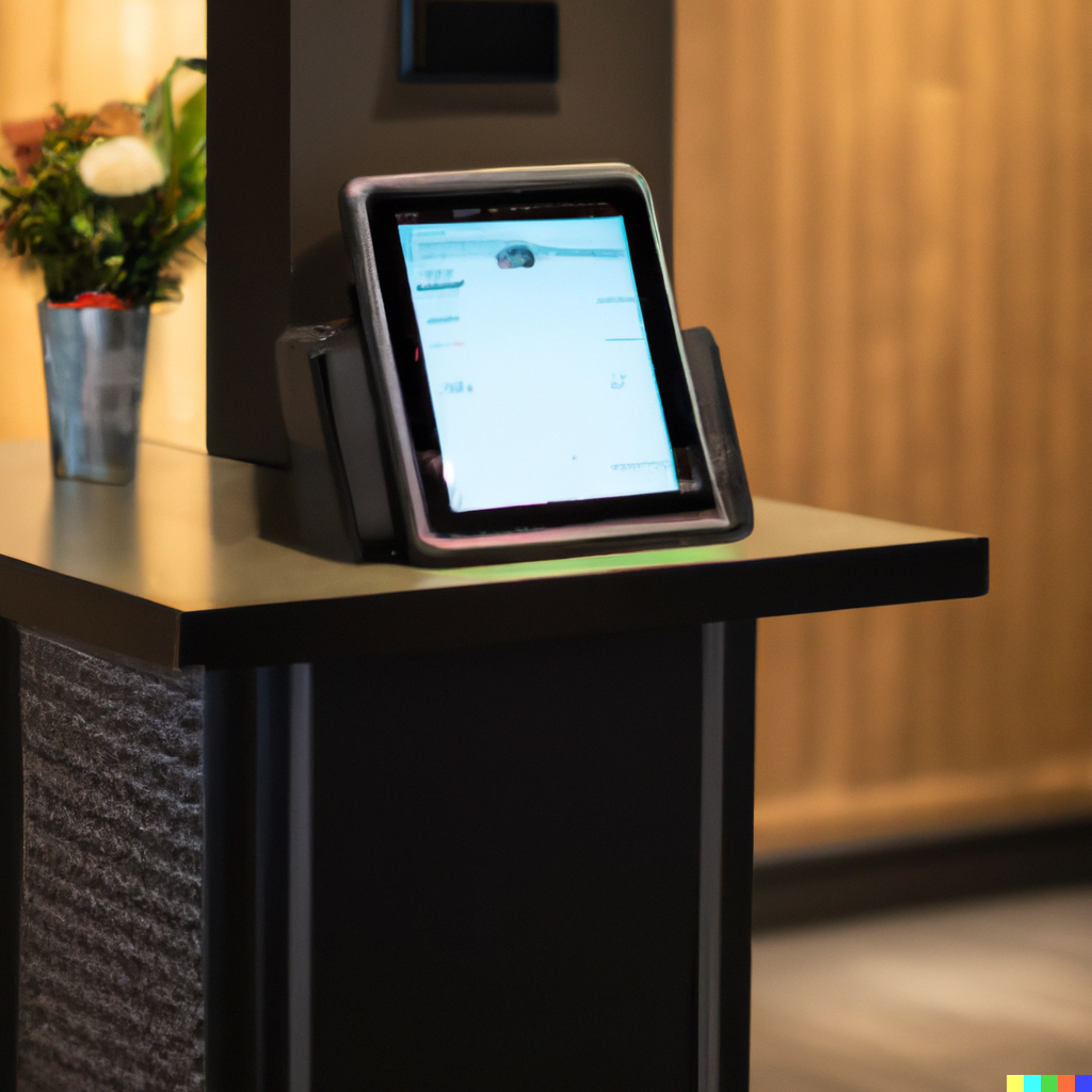 Office visitor registration kiosk