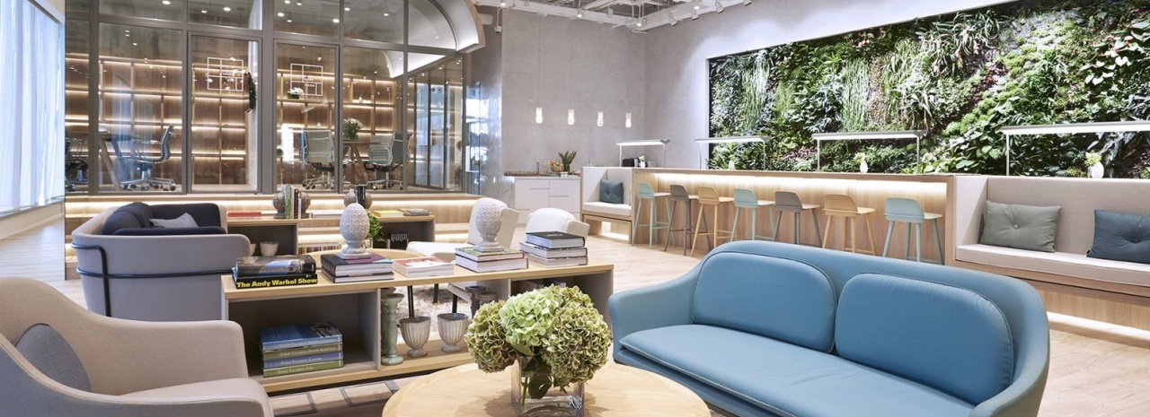 Comfortable furniture and indoor greenery at Hong Kong's The Work Project