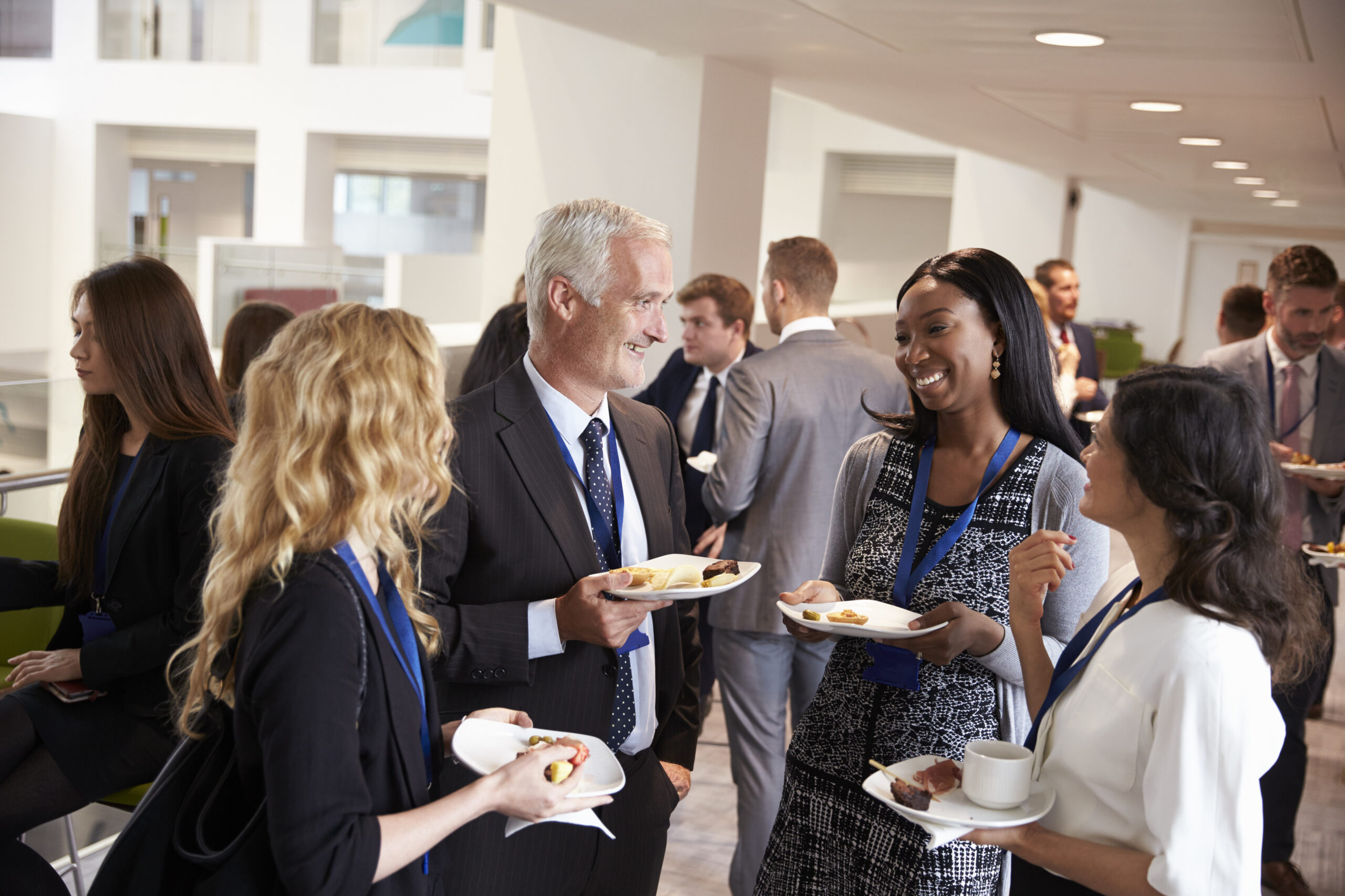 Employees enjoying happy hour together