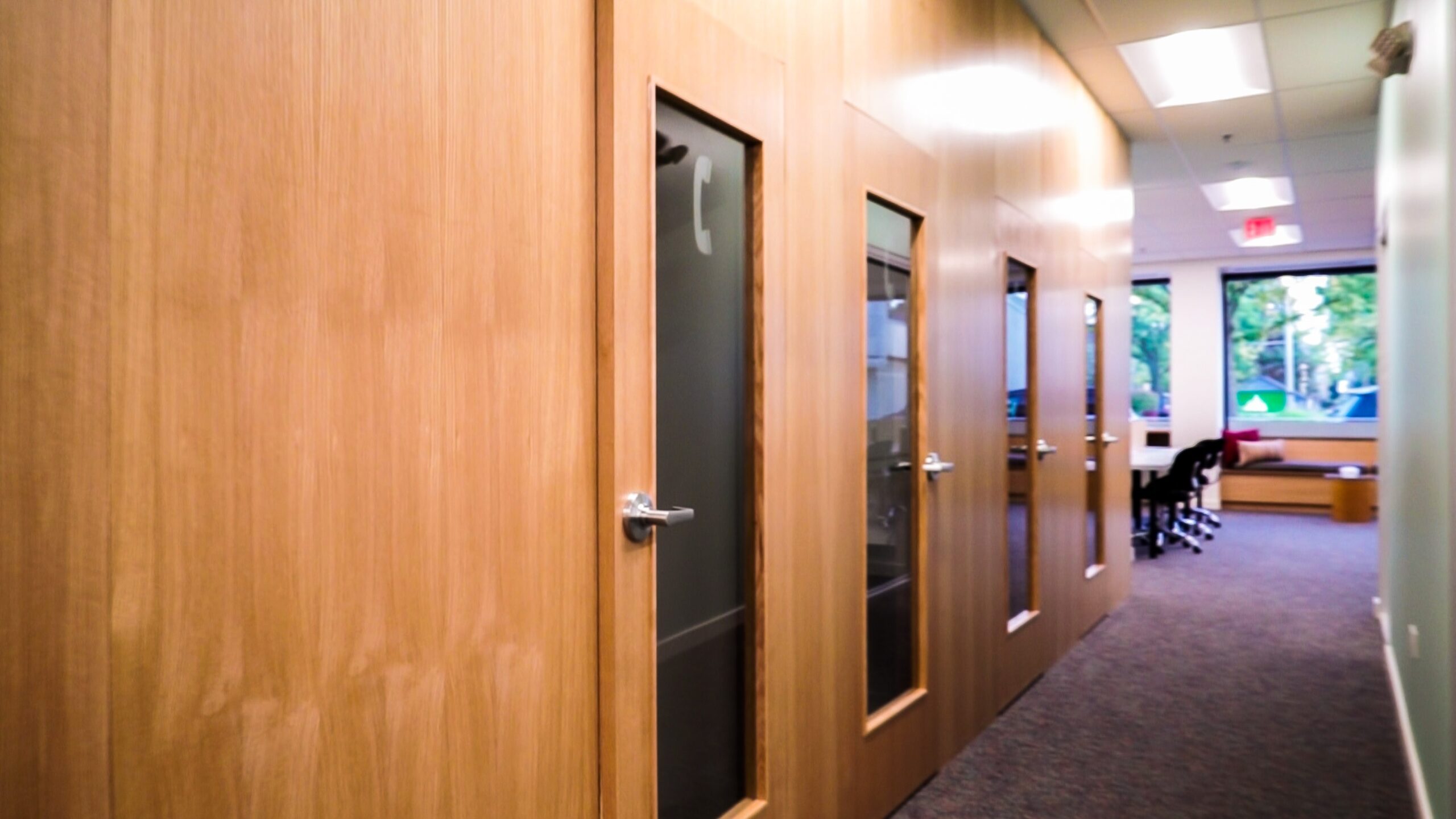 Coworking space collaboration and conference rooms