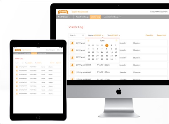 Digital visitor logbook contains all audit response data