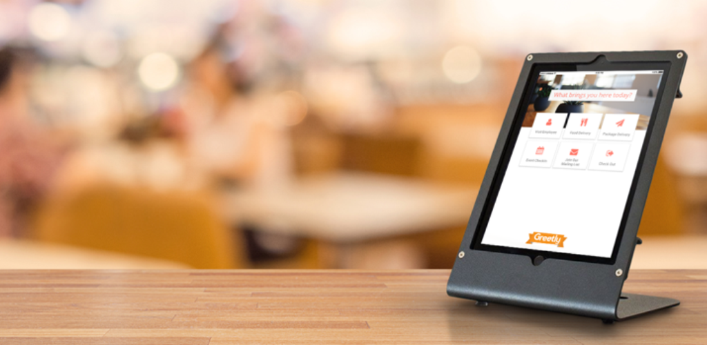 Office visitor registration kiosk