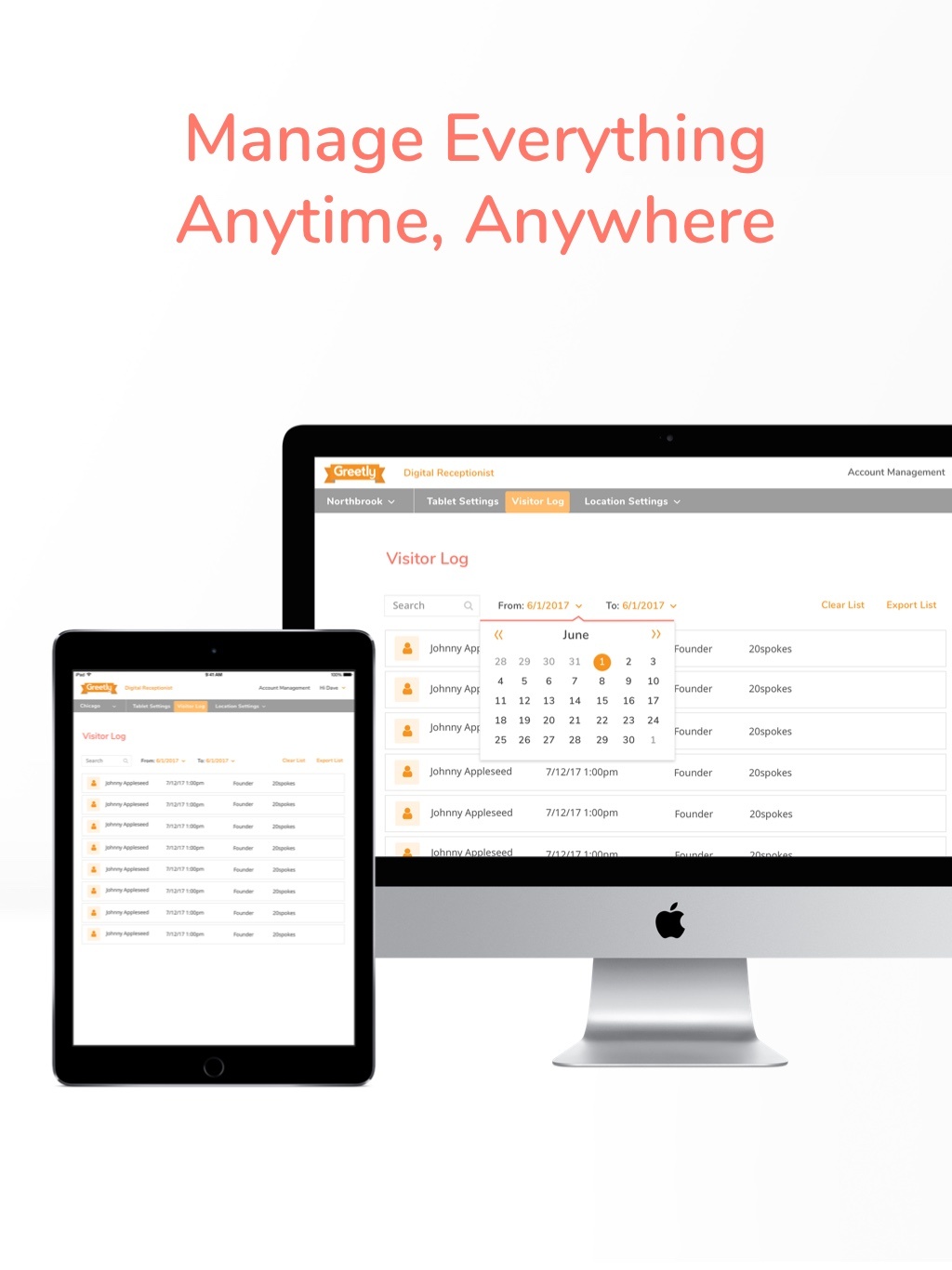 Digital visitor logbook