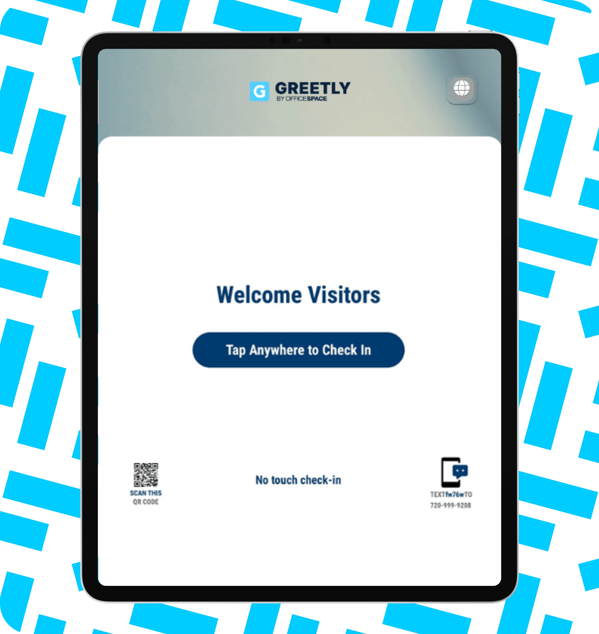 Kiosk tablet view