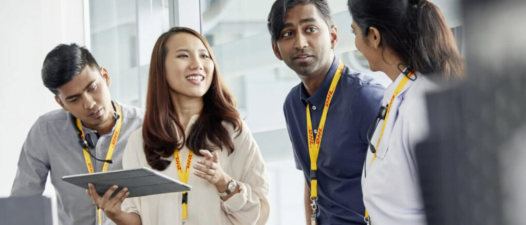 DHL staff are discussing about the solution of DHL’s challenges