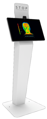 Temperature scanning visitor management system