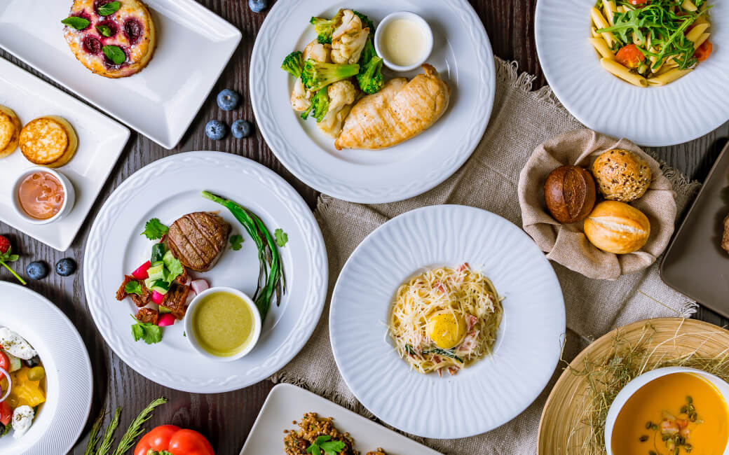 Beautifully plated dish on a white plate