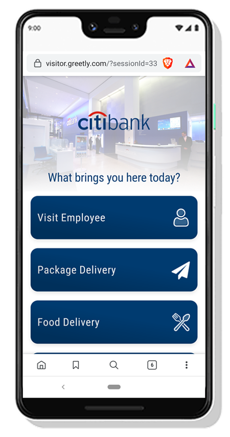 Touchless visitor sign-in apps